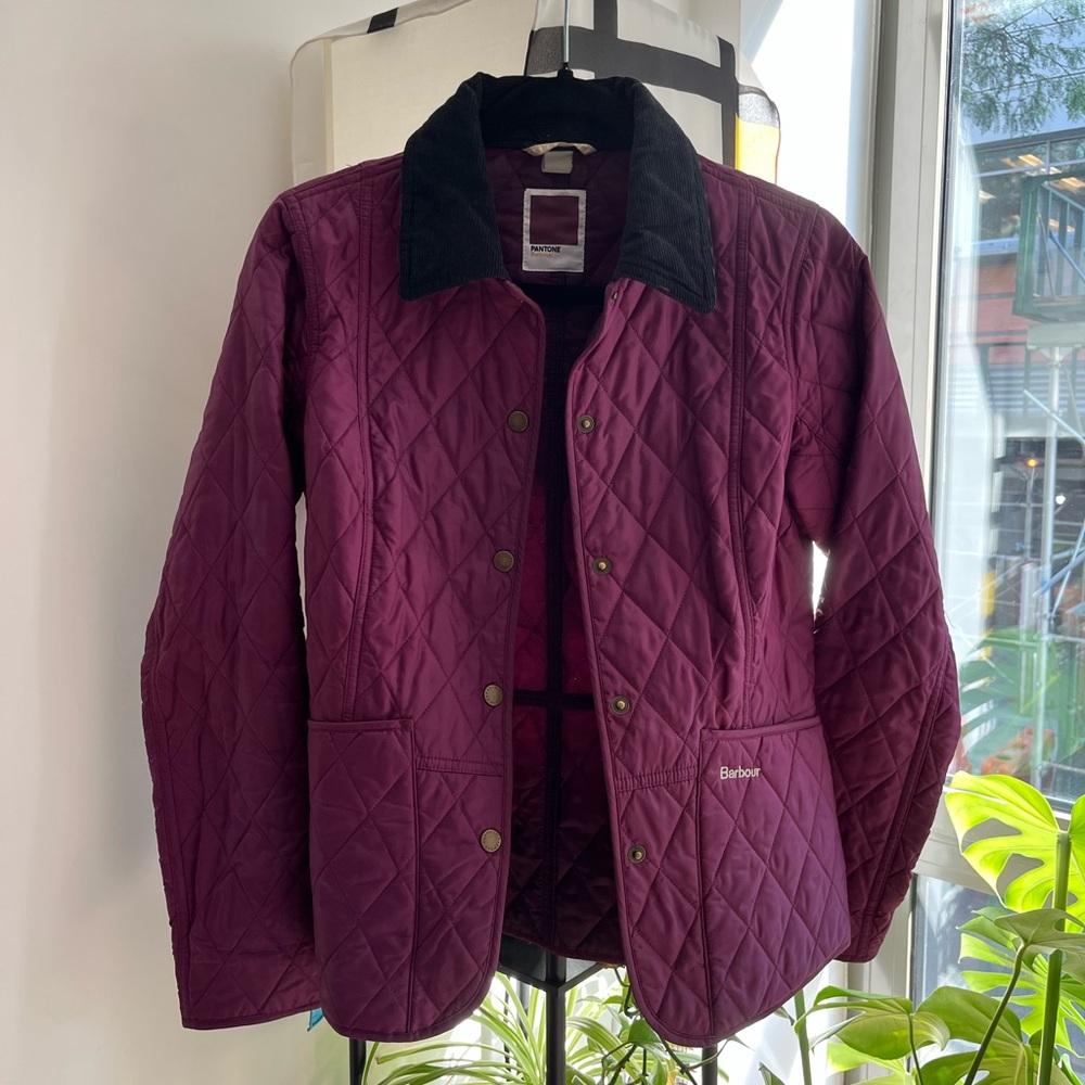 Barbour Women's Burgundy Quilted Utility Jacket
